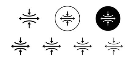 Elastic icon set collection. Elastic Outline flat Icon. vector