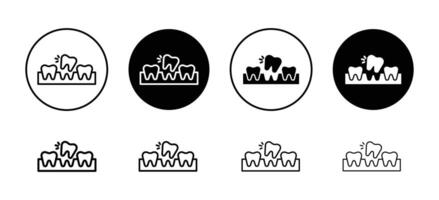 Extraction tooth icon set collection for web vector