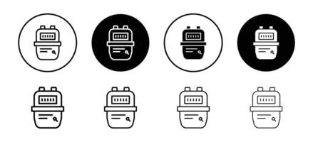 Gas meter icon set collection for web vector