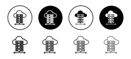 Hosting icon set collection. Hosting Outline flat Icon. vector