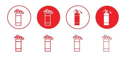 Fire extinguisher icon set collection for web vector