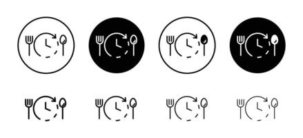 Intermittent fasting icon set collection. Intermittent fasting Outline flat Icon. vector
