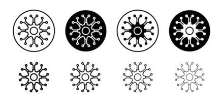 ICT icon set collection. ICT Outline flat Icon. vector