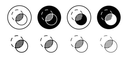 Opacity icon set collection. Opacity Outline flat Icon. vector