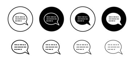 Morse code icon set collection. Morse code Outline flat Icon. vector