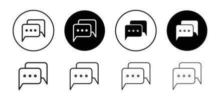 Messaging icon set collection. Messaging Outline flat Icon. vector