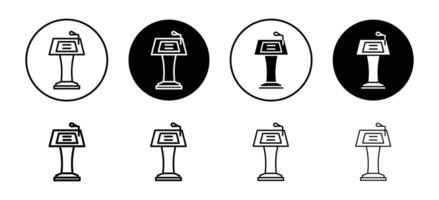 Keynote presentation icon set collection. Keynote presentation Outline flat Icon. vector
