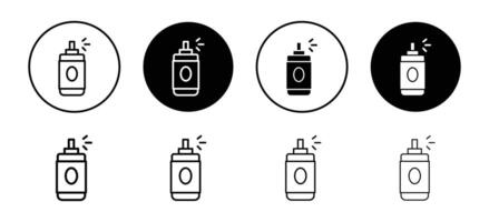 Paint aerosol can icon set collection for web vector
