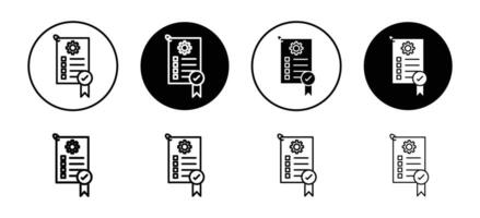 Quality check icon set collection. Quality check Outline flat Icon. vector