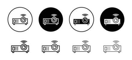 Projector icon set collection. Projector Outline flat Icon. vector
