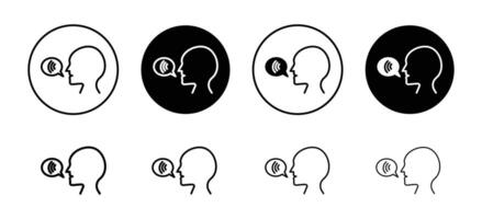 Pronunciation icon set collection. Pronunciation Outline flat Icon. vector