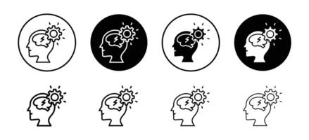 Realization icon set collection. Realization Outline flat Icon. vector