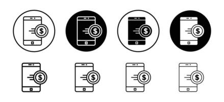 Send money icon set collection. Send money Outline flat Icon. vector