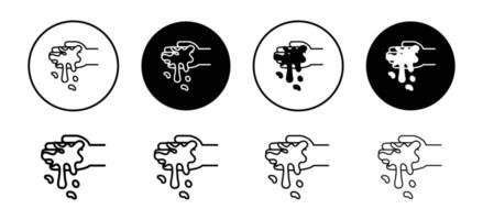Slime icon set collection. Slime Outline flat Icon. vector