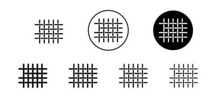 Texture fabric icon set collection for web vector