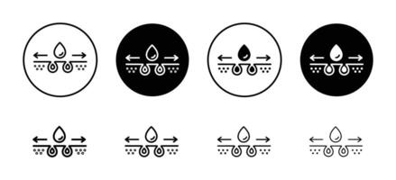 Wrinkle smoothing icon set collection. Wrinkle smoothing Outline flat Icon. vector