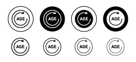 Age icon set collection for web vector