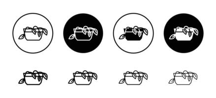 Withered plant icon set collection for web vector