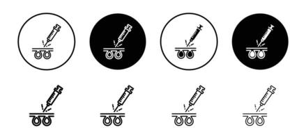 Botox injection icon set collection for web vector