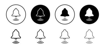 notification bell ring tone icon. mobile phone or smartphone new message coming reminder call for alert of jingle bell symbol. web message sound or mute alarm of doorbell set vector