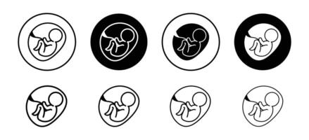Maternal Fetus Icon Representing the Bond Between Mother and Unborn Child vector