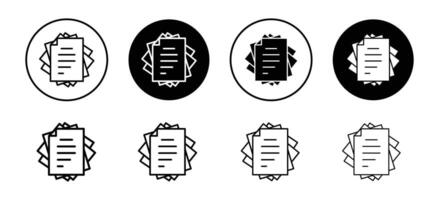 Document papers pile at office icon. large paper copy of files symbol vector