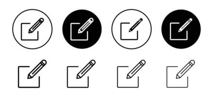 Edit icon set collection for web vector