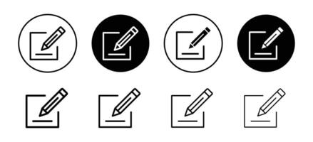 Edit text icon set collection for web vector