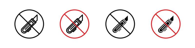 Do not cut icon set collection for web vector