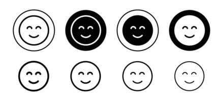 Improves mood and focus emoji face icon. Happy feeling emoticon symbol. joyful and smile face smiley set vector