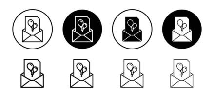 Invitation letter for event party icon. mail envelope cover for greeting symbol vector