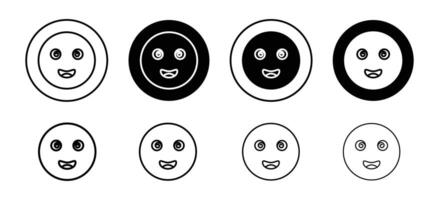 Hypnotized emoji icon set collection for web vector