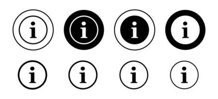 Information icon set collection for web vector
