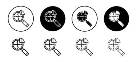 Finding problem icon set collection for web vector