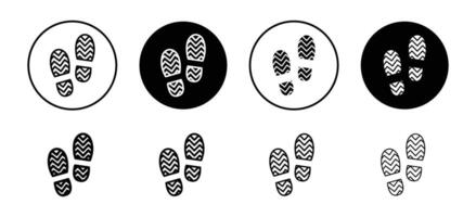 Imprint soles shoes icon set collection for web vector