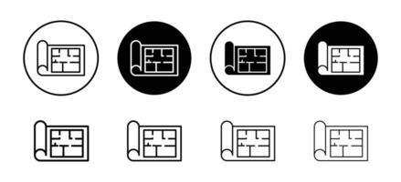 House plan icon. building floor blueprint or draft structure symbol. home architecture or property project layout map . vector