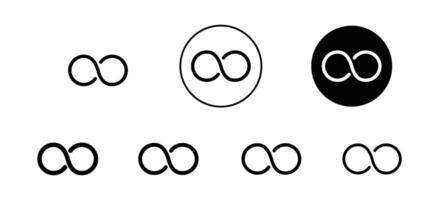 Infinity icon set collection for web vector