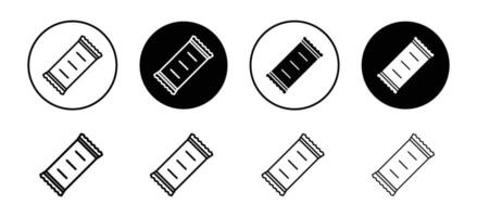 Granola bar icon set collection for web vector