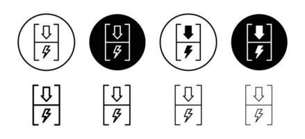 Low electricity consumption icon set collection for web vector