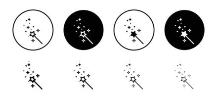 Magic wand icon set collection for web vector