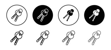 Keys icon set collection for web vector