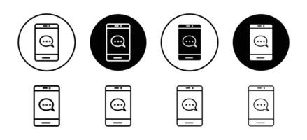 Live chat icon set collection for web vector