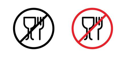 No food icon set collection for web vector