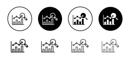 Market prediction icon set collection for web vector
