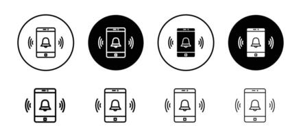 Mobile alarm icon illustrating phone alerts and notifications, perfect for mobile applications, security, and emergency services vector