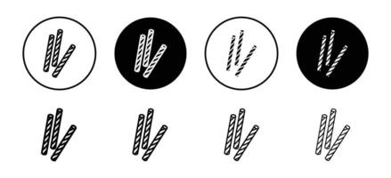 Pretzel sticks icon set collection for web vector