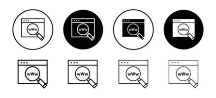 Searching website icon set collection for web vector