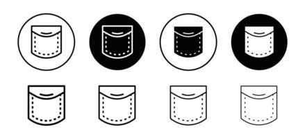 Pocket icon set collection for web vector