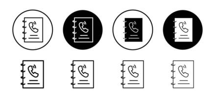 Phonebook icon depicting contact information and directory services, suitable for communication platforms and business directories vector