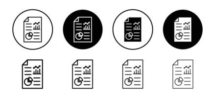 Business financial report icon or accounting analysis report symbol. finance chart and graph analytics report sign vector